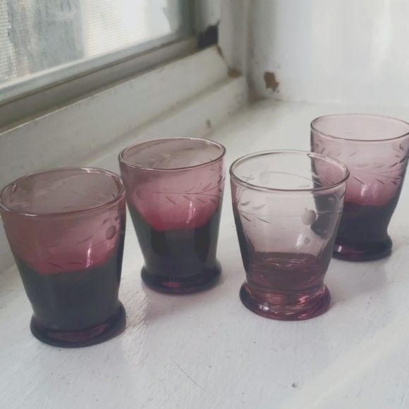 Dining Vintage Glass Shot Glasses Set Of 4 Poshmark